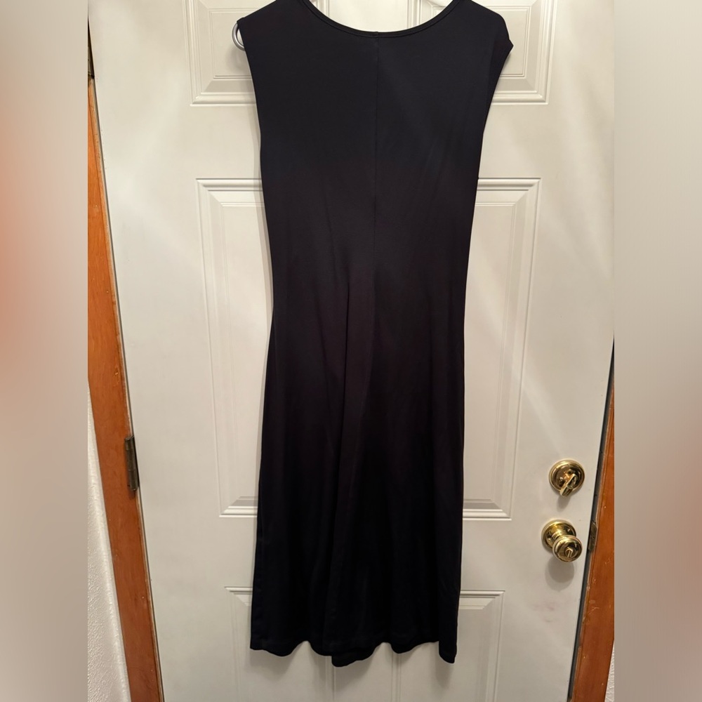 Patagonia Black Sleeveless 92% Nylon/8% Spandex Midi Casual Dress Size Large - Picture 2 of 5